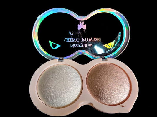 Mocallure Baking Powder HIGHLIGHTER: Illuminate Your Beauty with our Starlight Highlighter, Twin pack
