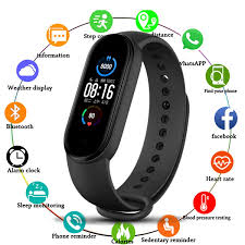 M5 Smart Watch Music Payback Bluetooth Blood Pressure Waterproof Heart Rate Monitor Fitness Bracelet